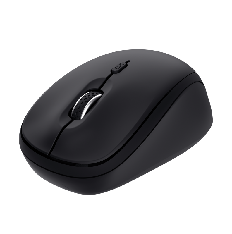 Mouse Wireless Trust Yvi+, 1600 DPI, Negru
