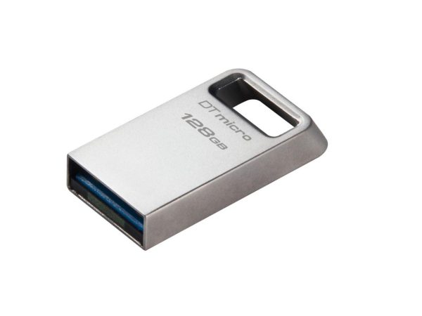 Memorie USB Kingston DataTraveler Micro 128 GB, USB 3.2, Argintiu - imagine 2