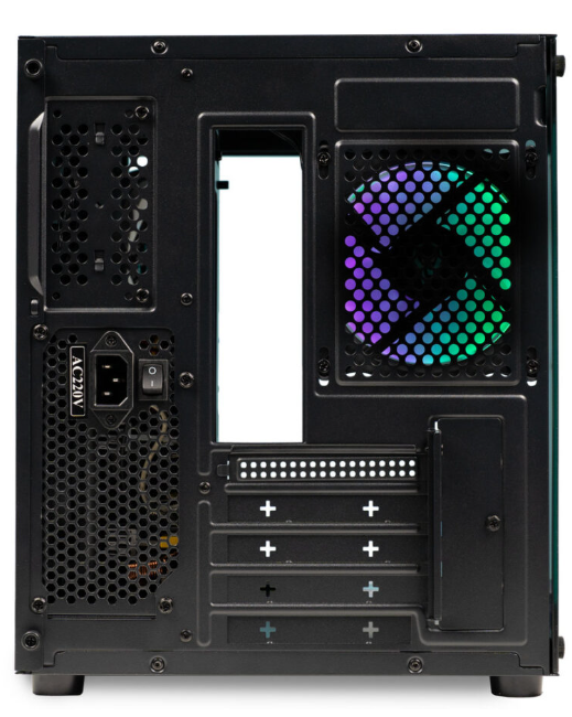 Carcasa SPACER SPCS-GC-AQUARIUM-BK-6F, RGB, Micro Tower, Black - imagine 3