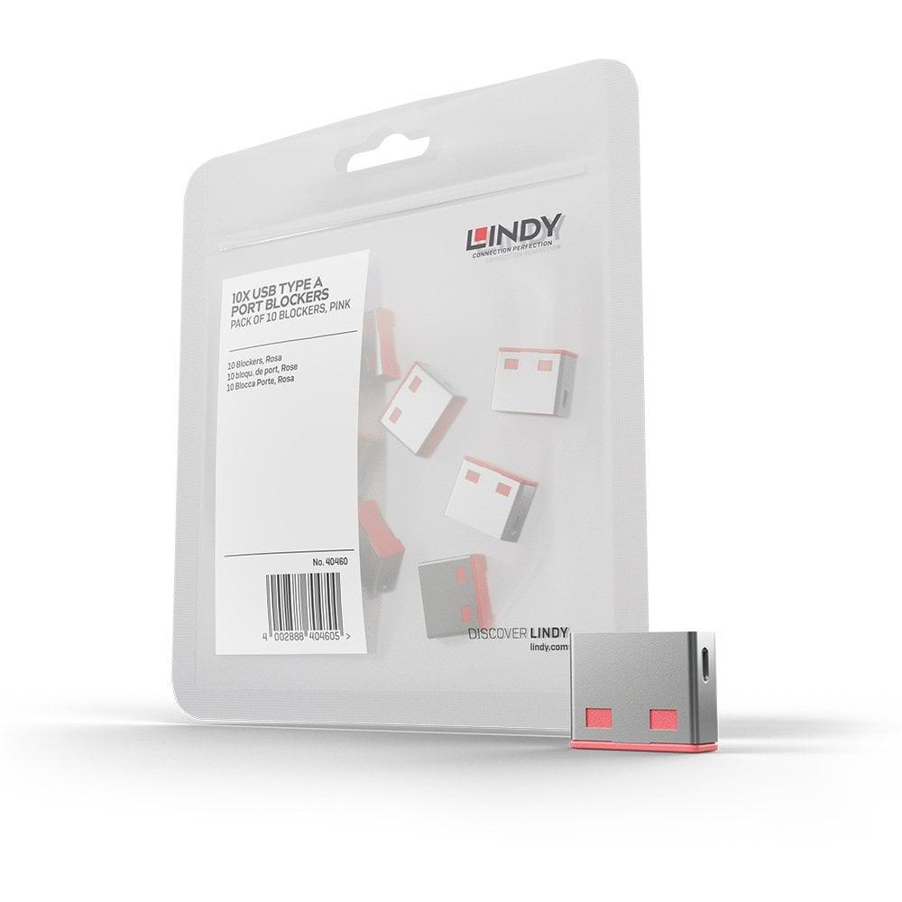 Adaptor USB Locks Lindy, 10 USB, blue - imagine 2
