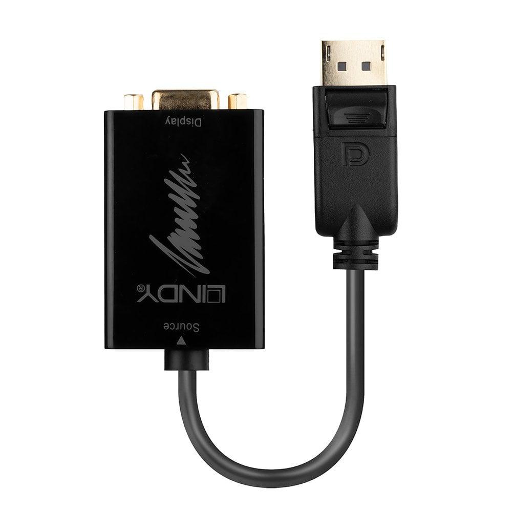 Adaptor Activ Lindy LY-41006, DisplayPort to VGA, negru - imagine 3