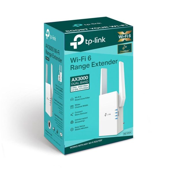 TP-link AX3000 Wi-Fi Mesh Range Extender, RE705X, 1 Port Ethernet - imagine 4