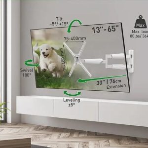 Suport TV de perete Barkan, cu brat  13"- 65",