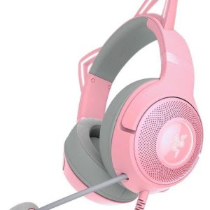 Casti Head-band Razer Kraken Kitty V2 Quartz Edition, Wired, Roz