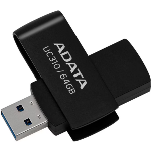 Memorie USB ADATA UC310 64 GB, USB 3.2, Negru