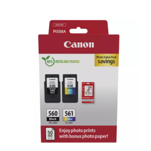 Canon pachet cartuse cearneala PG-560/CL561 PHOTO VALUE PACK, capacitate negru: