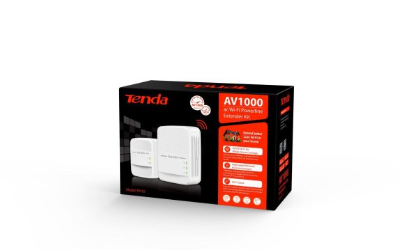 Tenda Powerline Extender Kit, PH10KIT, AV1000, Wi-Fi Powerline Extender