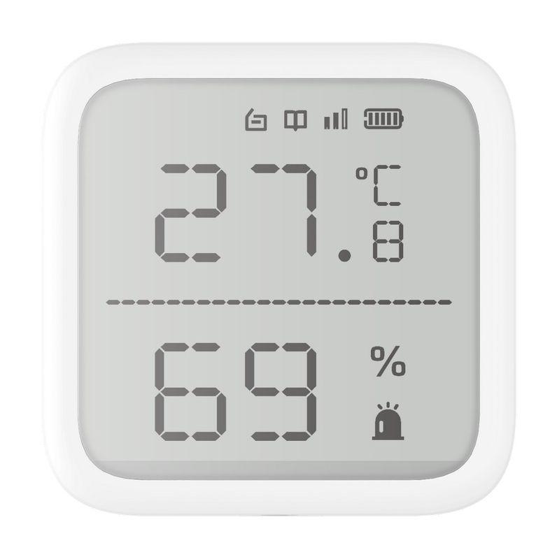 Detector de temperatura si umiditate wireless Hikvision DS-PDTPH-E-WE, seria AXPRO,