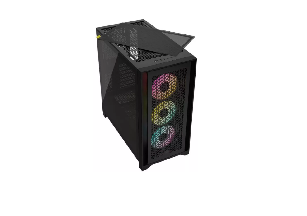 Carcasa Corsair iCUE 4000D RGB, RGB, Mid Tower, Black - imagine 2