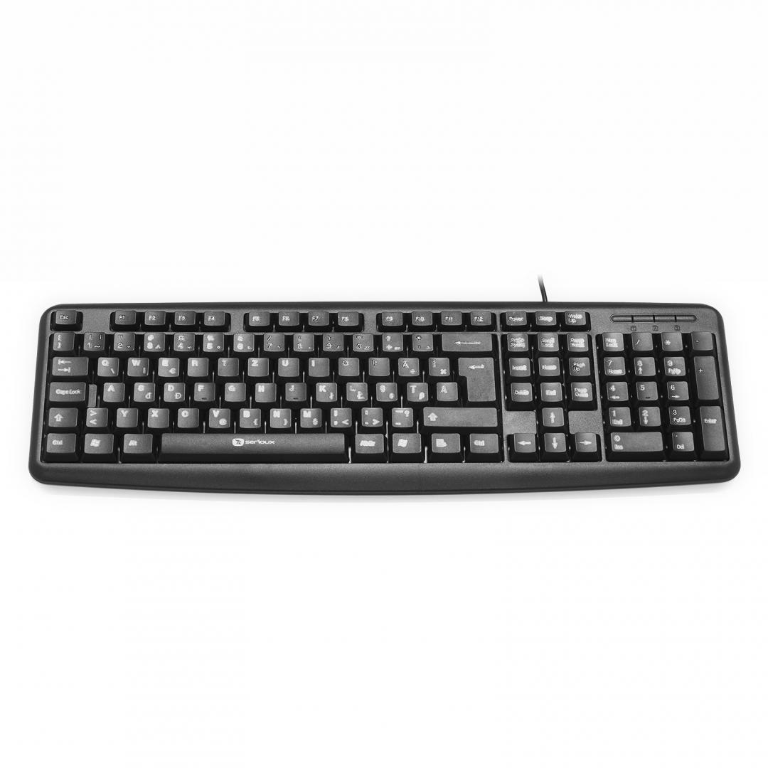 Tastatura Serioux 9400 ROMANIA, cu fir, RO layout, neagra, 104 - imagine 2